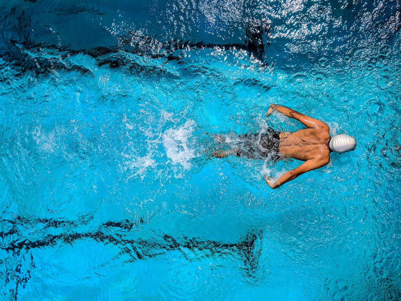 Athlete swimming